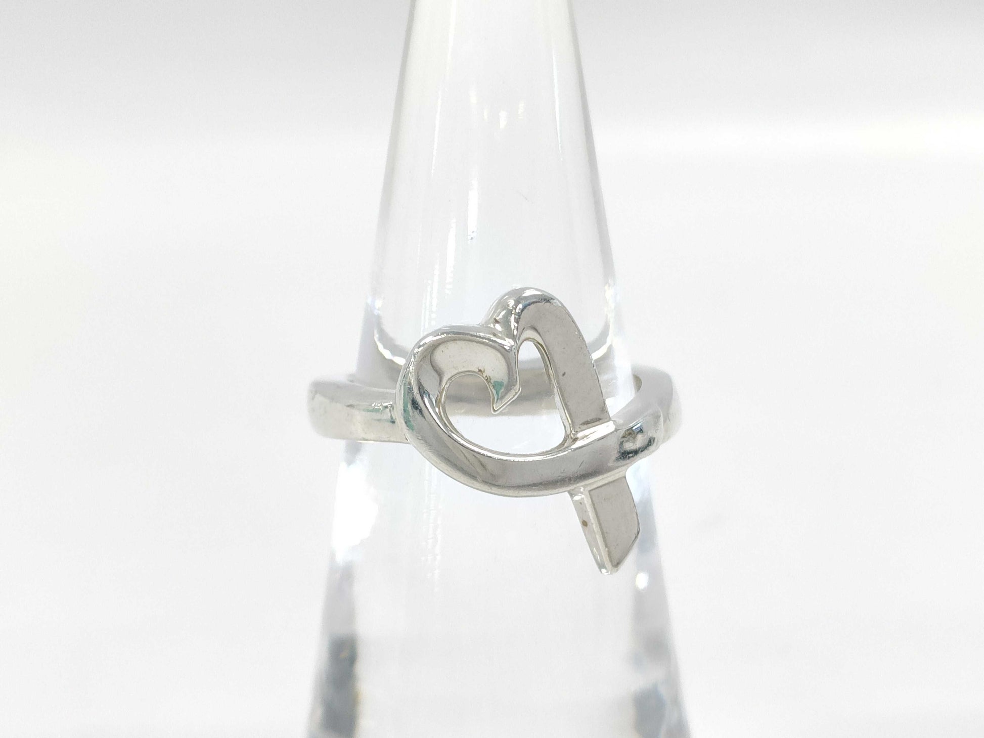 (10461_0186) Tiffany&Co. Tiffany&Co Tiffany&Co Rubbing Heart Ring 3.8g SV925 Ring