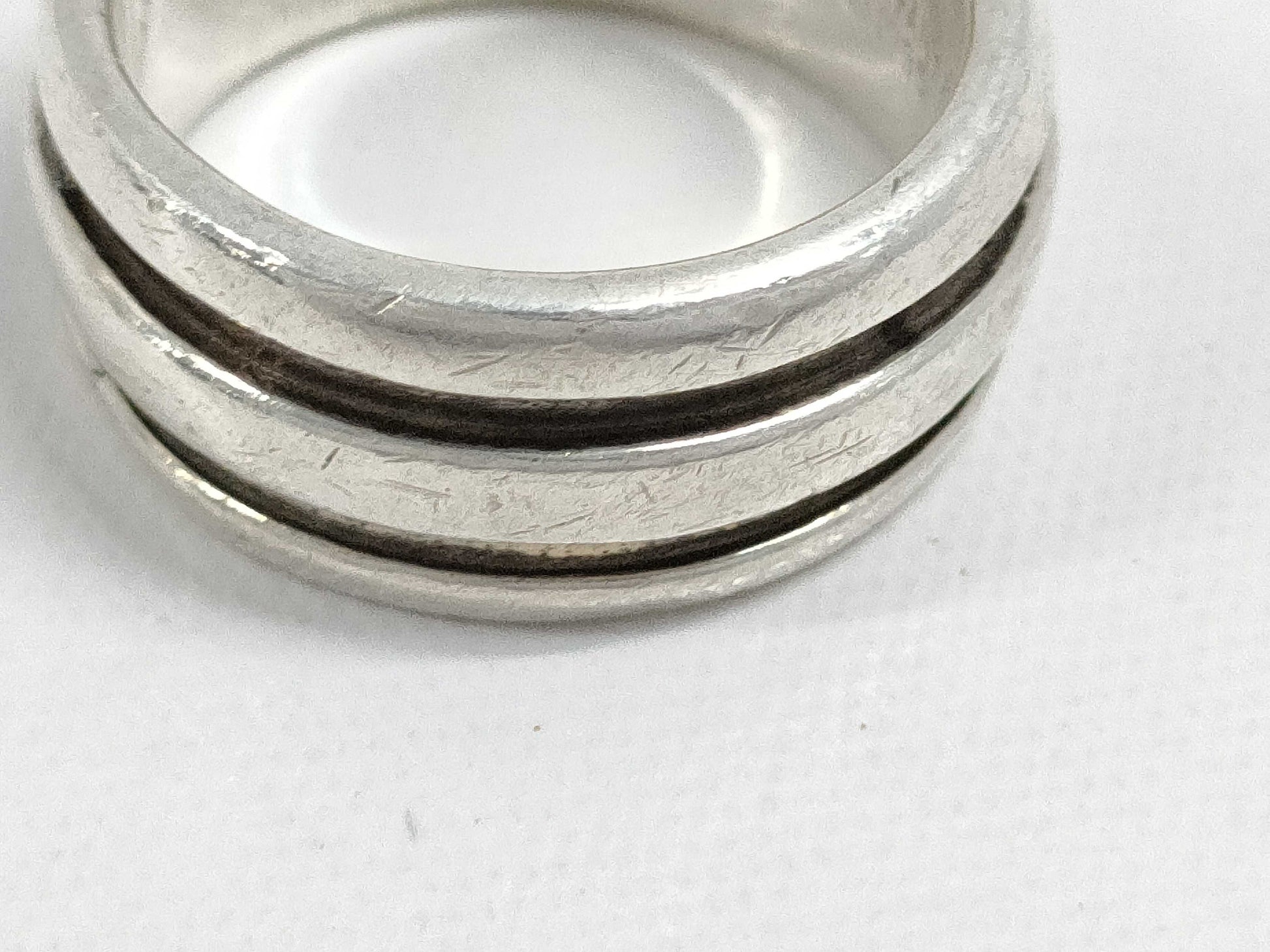 (10461_0197) Tiffany&Co. Tiffany&Co Tiffany&Co Double Line Ring 7.9g SV925 Ring