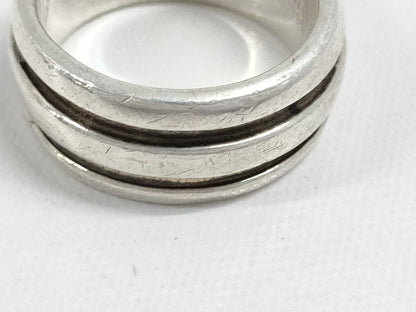 (10461_0197) Tiffany&Co. Tiffany&Co Tiffany&Co Double Line Ring 7.9g SV925 Ring