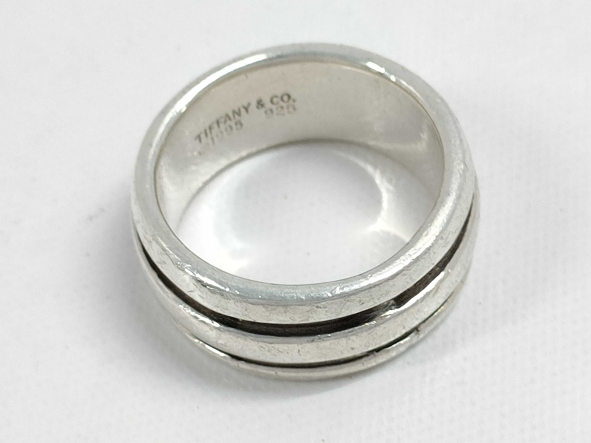 (10461_0197) Tiffany&Co. Tiffany&Co Tiffany&Co Double Line Ring 7.9g SV925 Ring