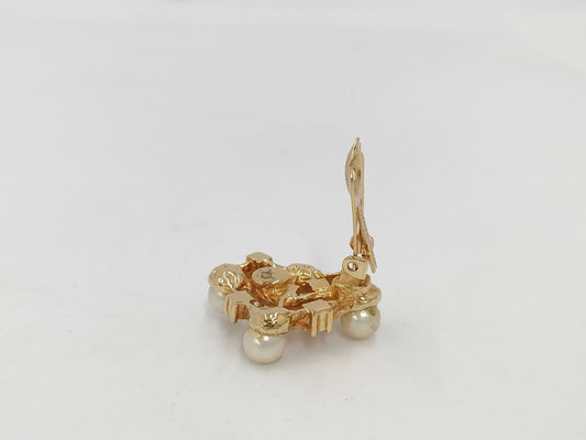 (10461_0344) Dior DIOR Dior Gold Pearl Earrings Earrings
