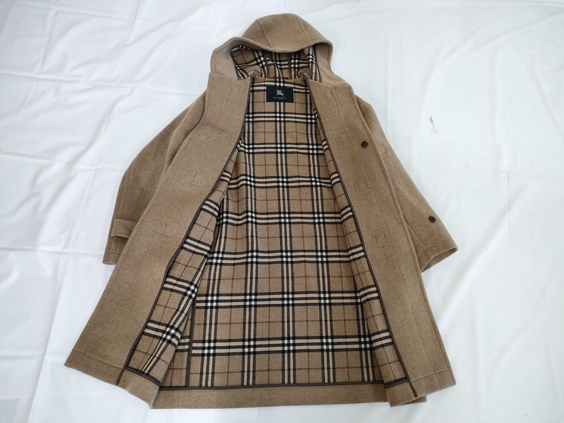 (10462_0226) BURBERRY London Cashmere Novacheck Duffel Coat M Coat