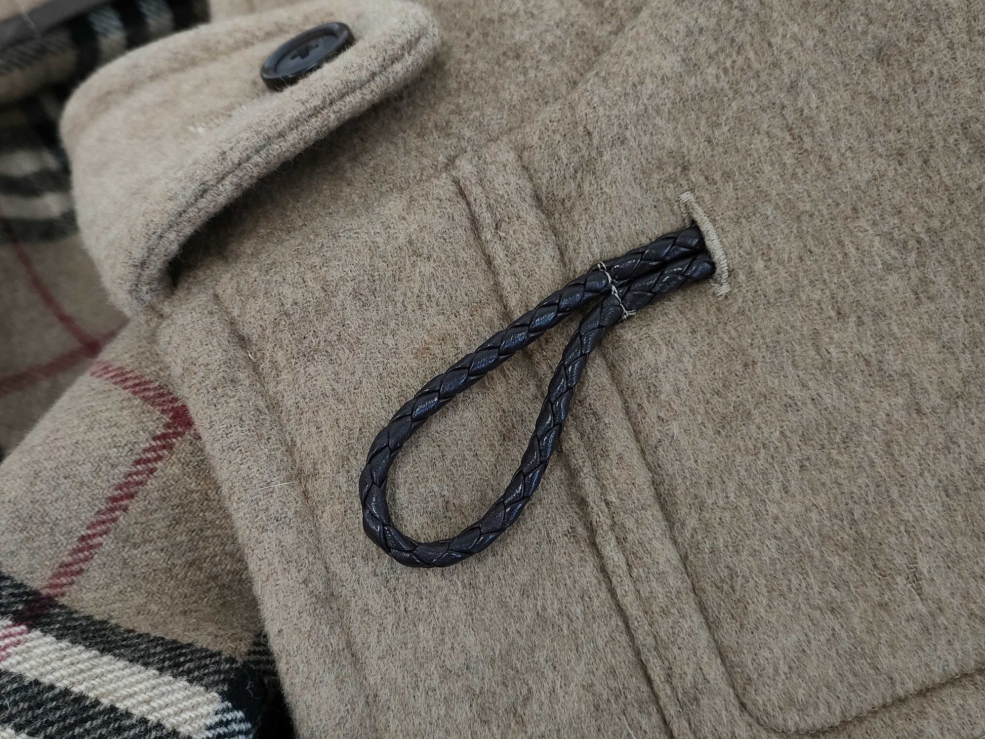 (10462_0226) BURBERRY London Cashmere Novacheck Duffel Coat M Coat