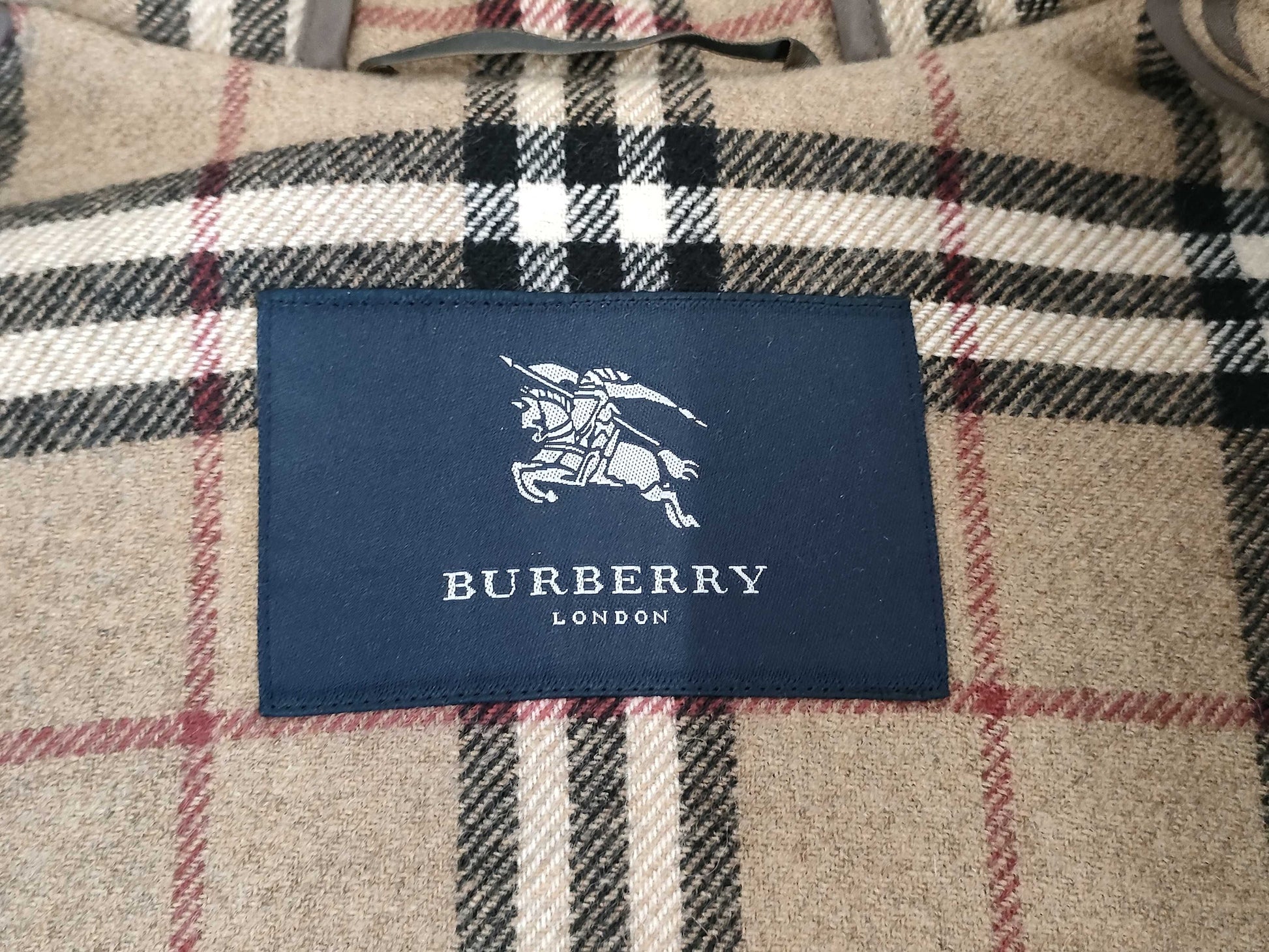 (10462_0226) BURBERRY London Cashmere Novacheck Duffel Coat M Coat