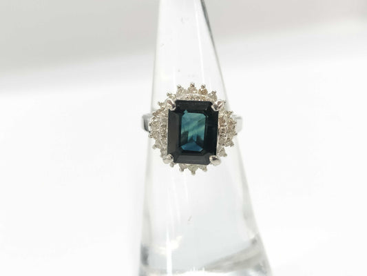 Colored Stone 2.955ct D0.47ct PT900 6.3g Ring 