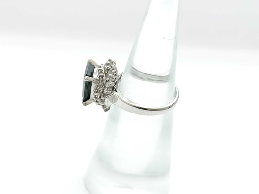 Colored Stone 2.955ct D0.47ct PT900 6.3g Ring 