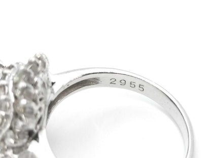 Colored Stone 2.955ct D0.47ct PT900 6.3g Ring 