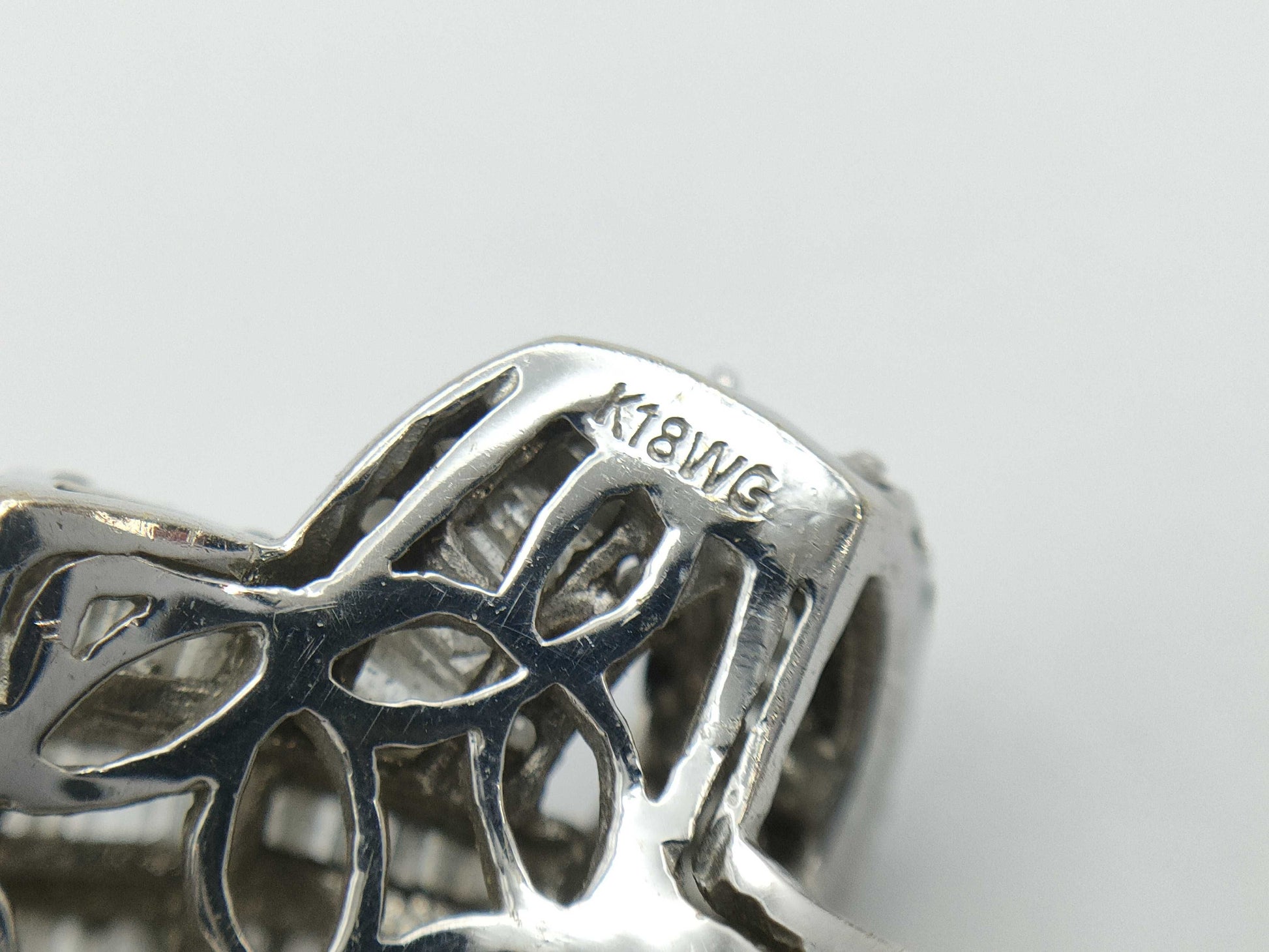 D3.50ct K18WG 18.6g Ring 