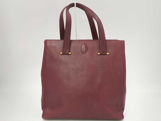 (10460_0122) Cartier Cartier Mastline Handbag Bordeaux Tote Bag