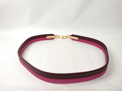 LOUIS VUITTON Signature Strap, Brown/Pink, Signature Canvas with Gold Hardware