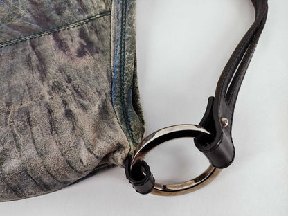 FENDI Leather One-Shoulder Bag Blue