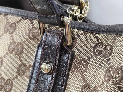 GUCCI Sherry Line GG Canvas Tote Bag 139260 203419 Beige