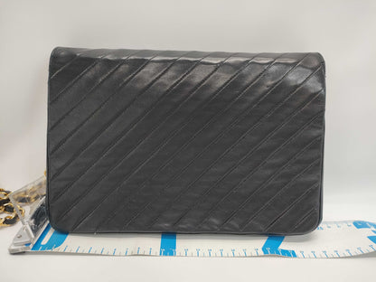 CHANEL Lambskin Chanel Coco Mark Lambskin Chain Shoulder Bag Black Shoulder Bag