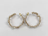 CHANEL Coco Mark Pearl Rhinestone Hoop Earrings