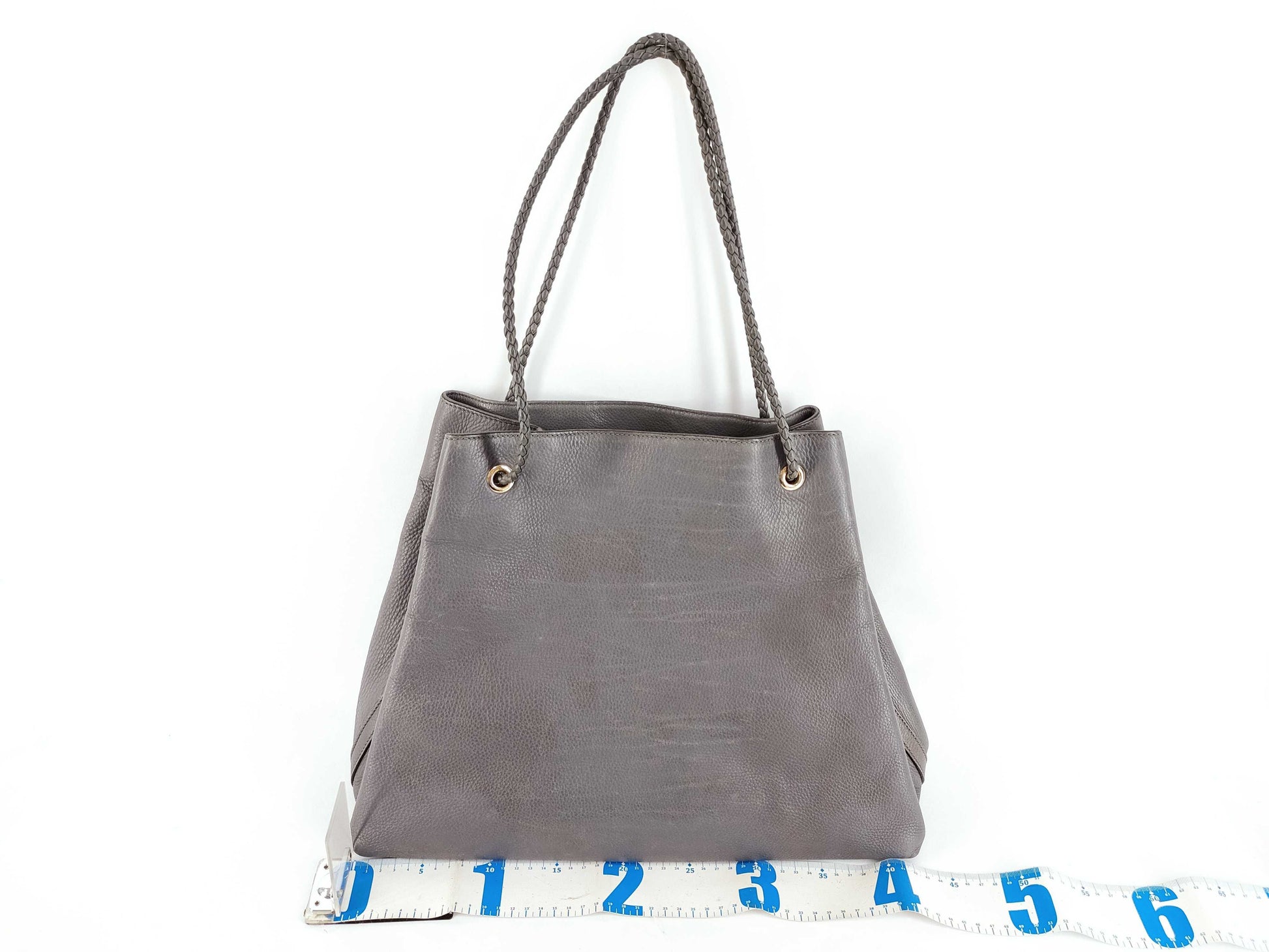 GUCCI Tiger Leather Shoulder Bag, Gray