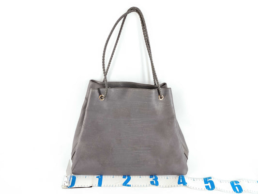 GUCCI Tiger Leather Shoulder Bag, Gray