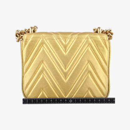 GUCCI Broadway Gold Leather Shoulder Bag 432581G019763661
