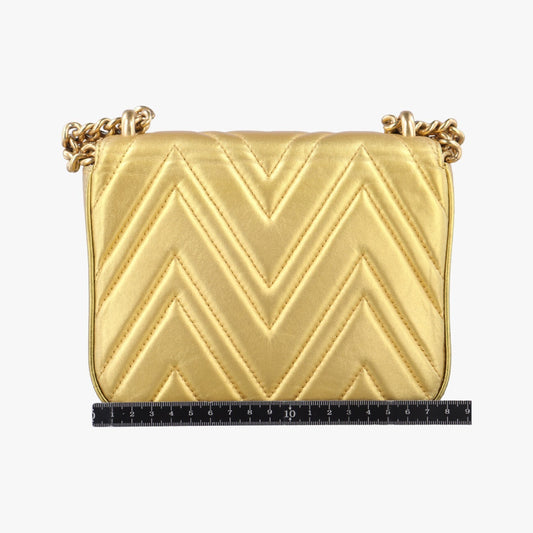 GUCCI Broadway Gold Leather Shoulder Bag 432581G019763661