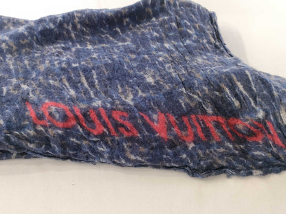 LOUIS VUITTON Wool Blue Scarf