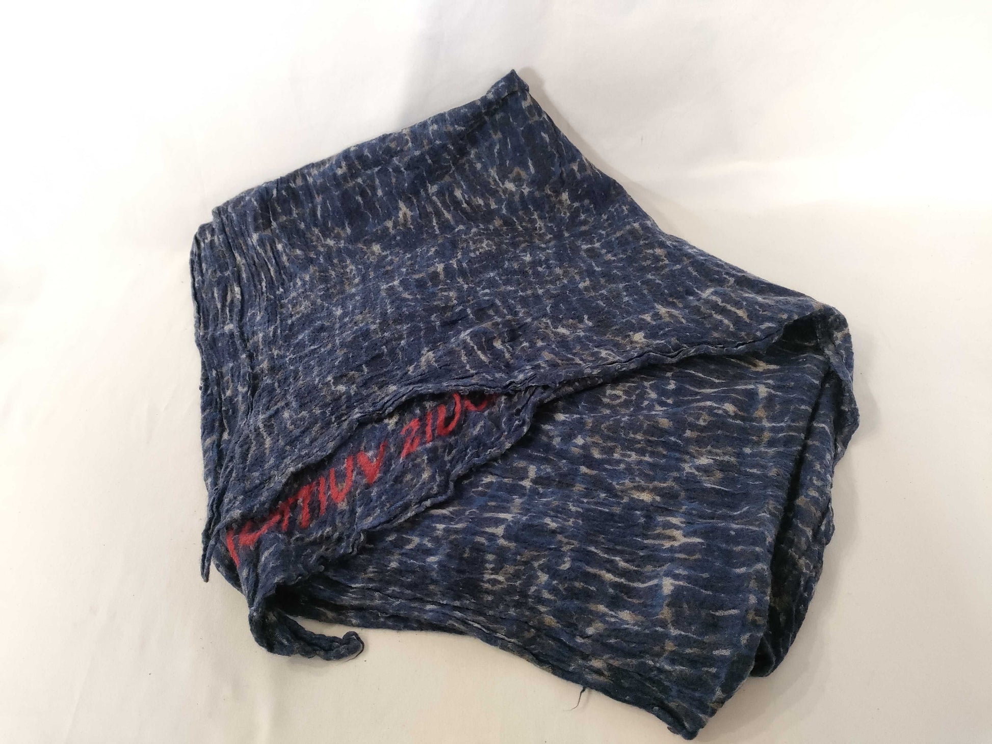 LOUIS VUITTON Wool Blue Scarf