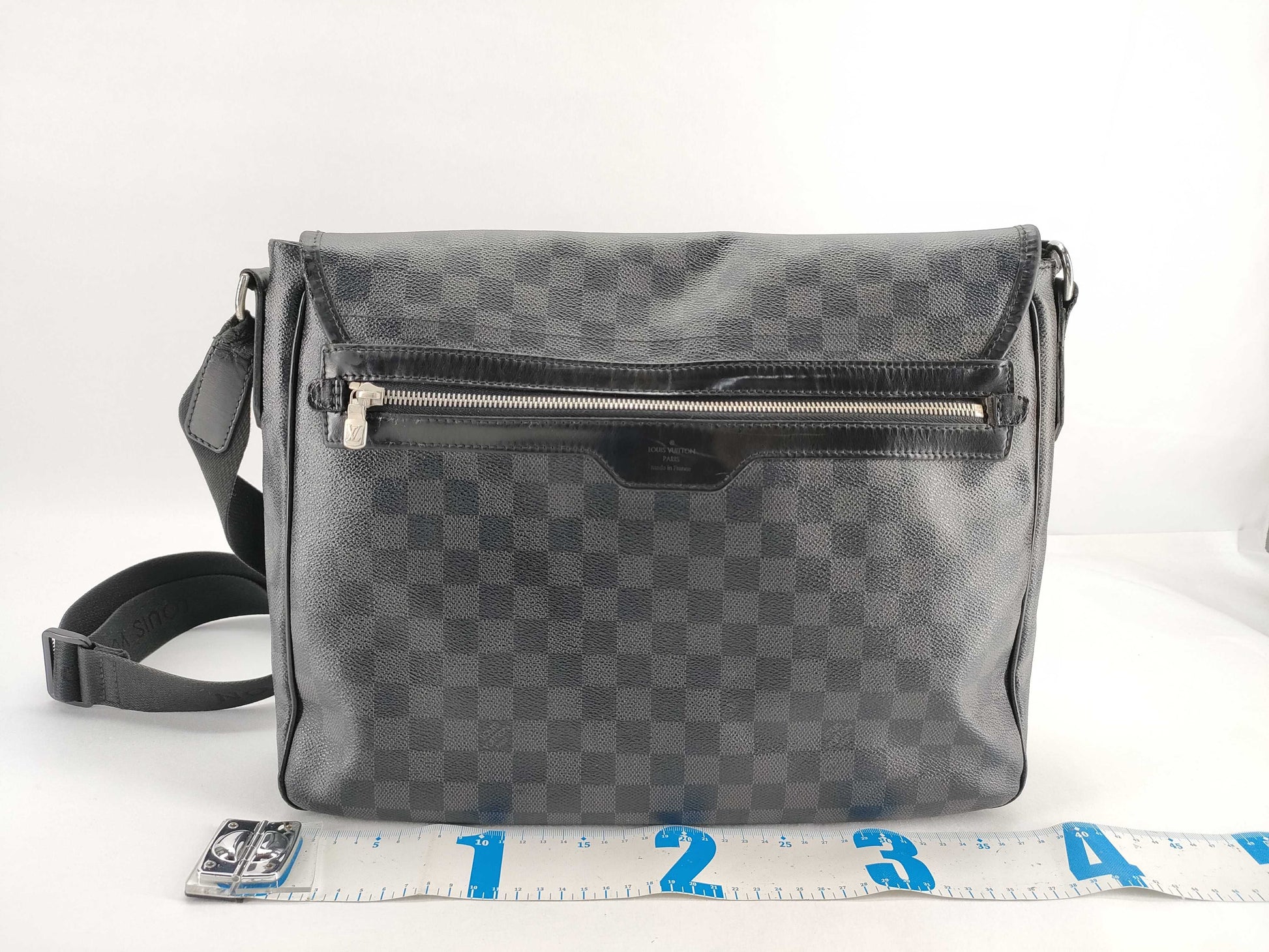 LOUIS VUITTON Damier Graphite Daniel GM N58033 SP0039 Black Shoulder Bag