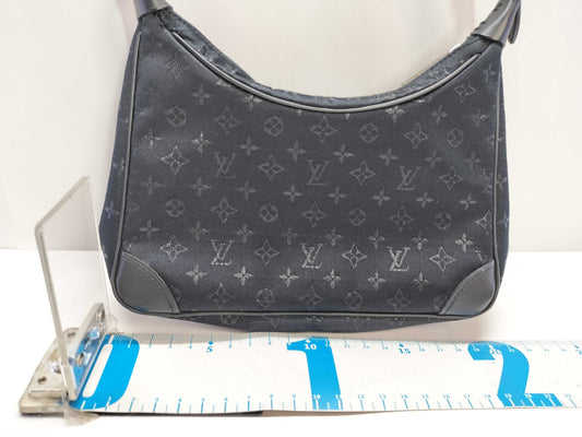 LOUIS VUITTON Monogram Satin Little Boulogne Pouch M92142 SR0041 Black