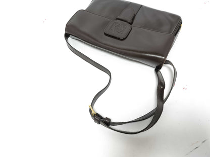 LOEWE Calf Leather Shoulder Bag Brown
