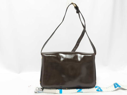 LOEWE Calf Leather Shoulder Bag Brown