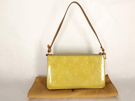 LOUIS VUITTON Vernis FR-LOUIS VUITTON LEXINGTON M41414 SHOULDER BAG VERNIS YELLOW Shoulder Bag