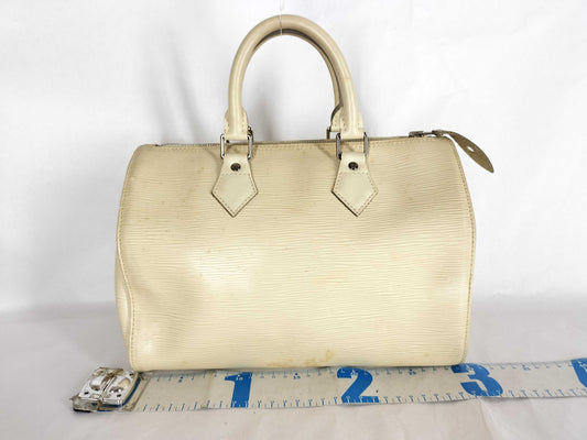 LOUIS VUITTON Epi ID - Louis Vuitton Leather Speedy Handbag 28cm SHW #SP2077 - Grade B Boston Bag