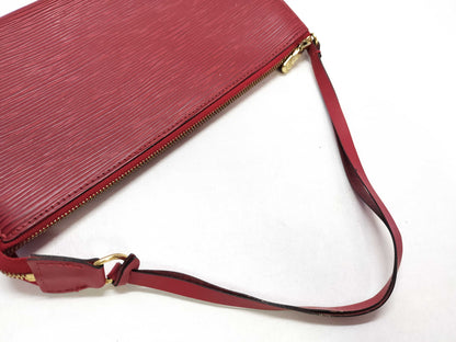 LOUIS VUITTON Epi PH－Louis Vuitton Epi Pochette Leather Red Pouch