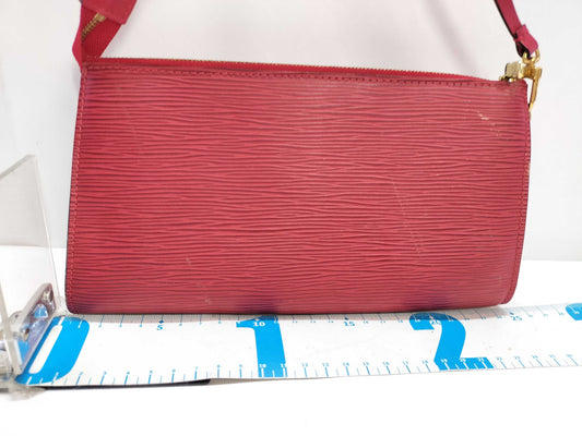 LOUIS VUITTON Epi PH－Louis Vuitton Epi Pochette Leather Red Pouch