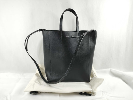 CELINE Celine Vertical Cabas Small 2-Way Handbag Phoebe Black Handbag