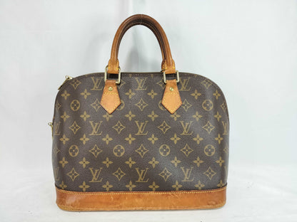 LOUIS VUITTON Monogram Alma Handbag M51130 Brown
