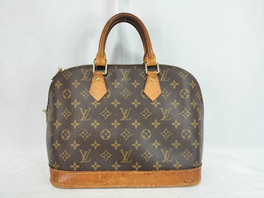 LOUIS VUITTON Monogram Alma Handbag M51130 Brown