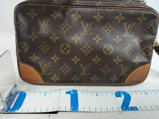 LOUIS VUITTON Monogram Marly Dragonne Brown Second Clutch Bag