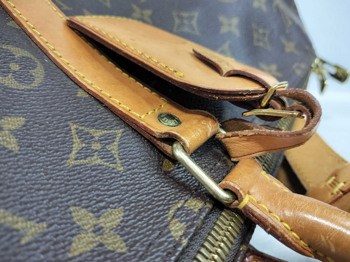 LOUIS VUITTON Monogram Louis Vuitton M41414 Monogram Keepall Bandouliere 55 Brown Boston Handbag Boston Bag