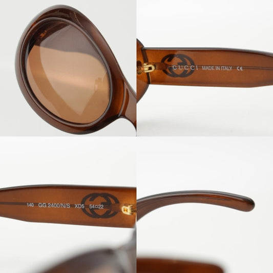 GUCCI Oval GG Round Sunglasses 2400/N/S Brown 54□22