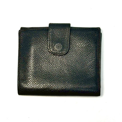 CHANEL Coco Mark Caviar Skin Compact Wallet Black 4554397 Wallet