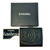 CHANEL Coco Mark Caviar Skin Compact Wallet, Black, with Guarantee Card, 4168127, No Serial Number Seal