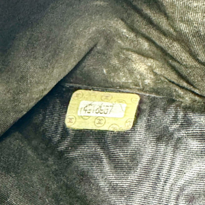 CHANEL Coco Mark Caviar Leather Bi-fold Long Wallet Black 4018957 Wallet