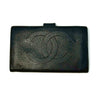 CHANEL Coco Mark Caviar Leather Bi-fold Long Wallet Black 4018957 Wallet