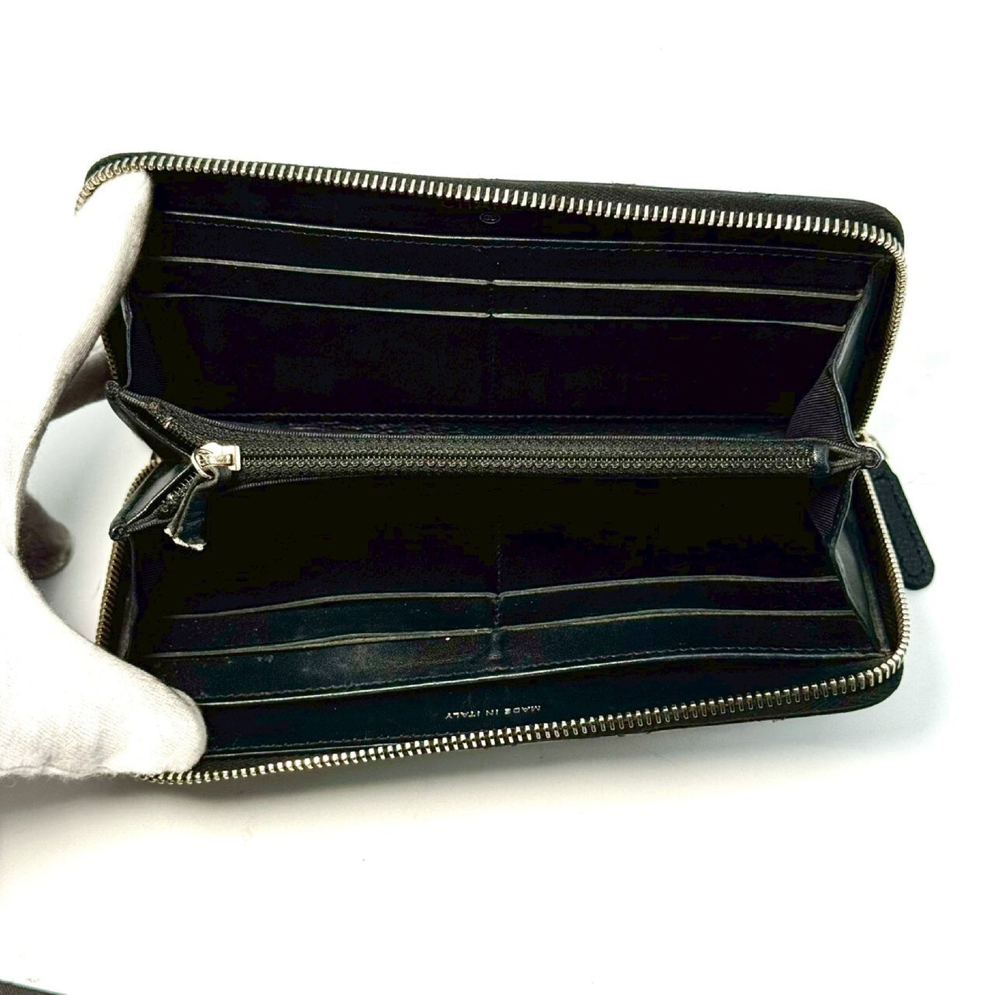 CHANEL Matelasse Coco Mark Caviar Leather Round Zip Long Wallet Black 17797882 Wallet