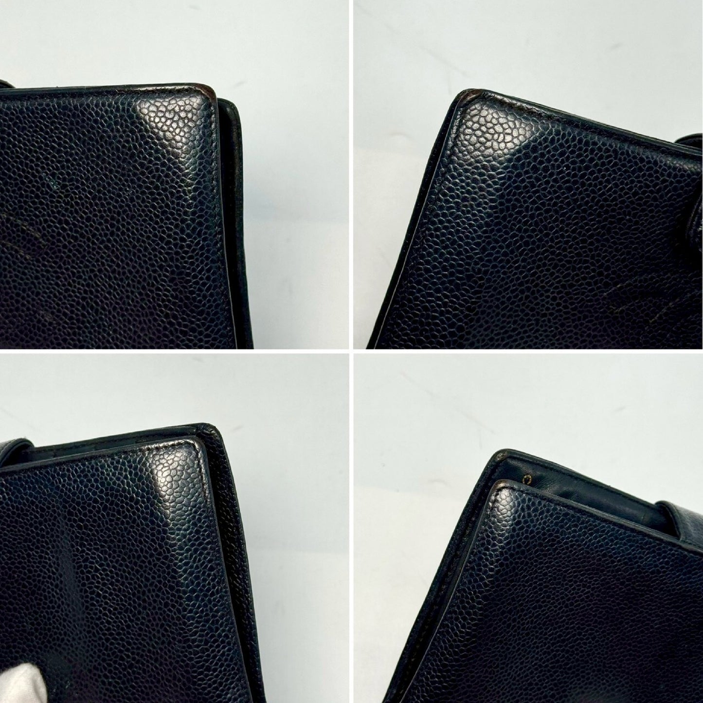 CHANEL Caviar Skin Coco Mark Clasp Bifold Long Wallet Black 11235984 Wallet