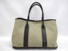 HERMES Garden Party PM Toile Offier Khaki Handbag