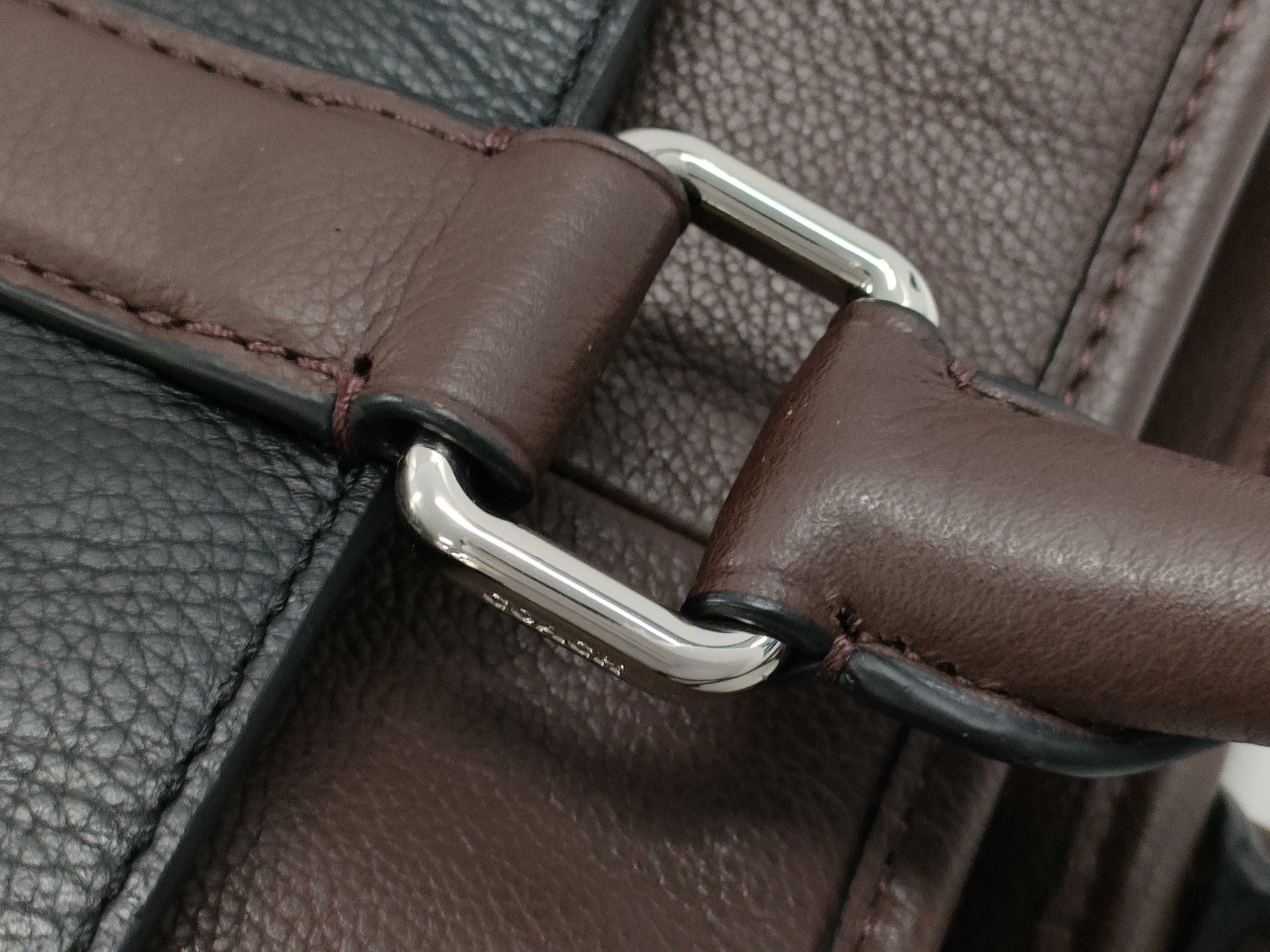 COACH Metropolitan 2-Way Tote Bag in Black/Brown with Strap