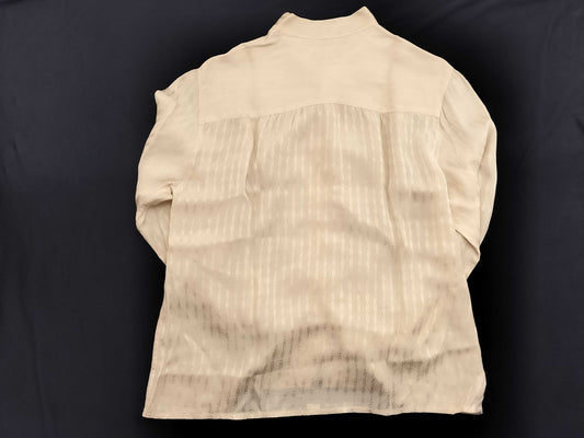 CELINE Silk Chain Print Bow Tie Blouse Shirt