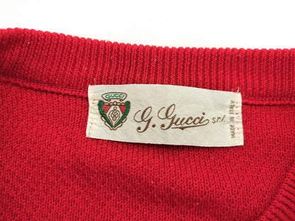 GUCCI Gucci logo embroidered knit top