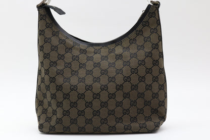 GUCCI GG Canvas Leather Handbag