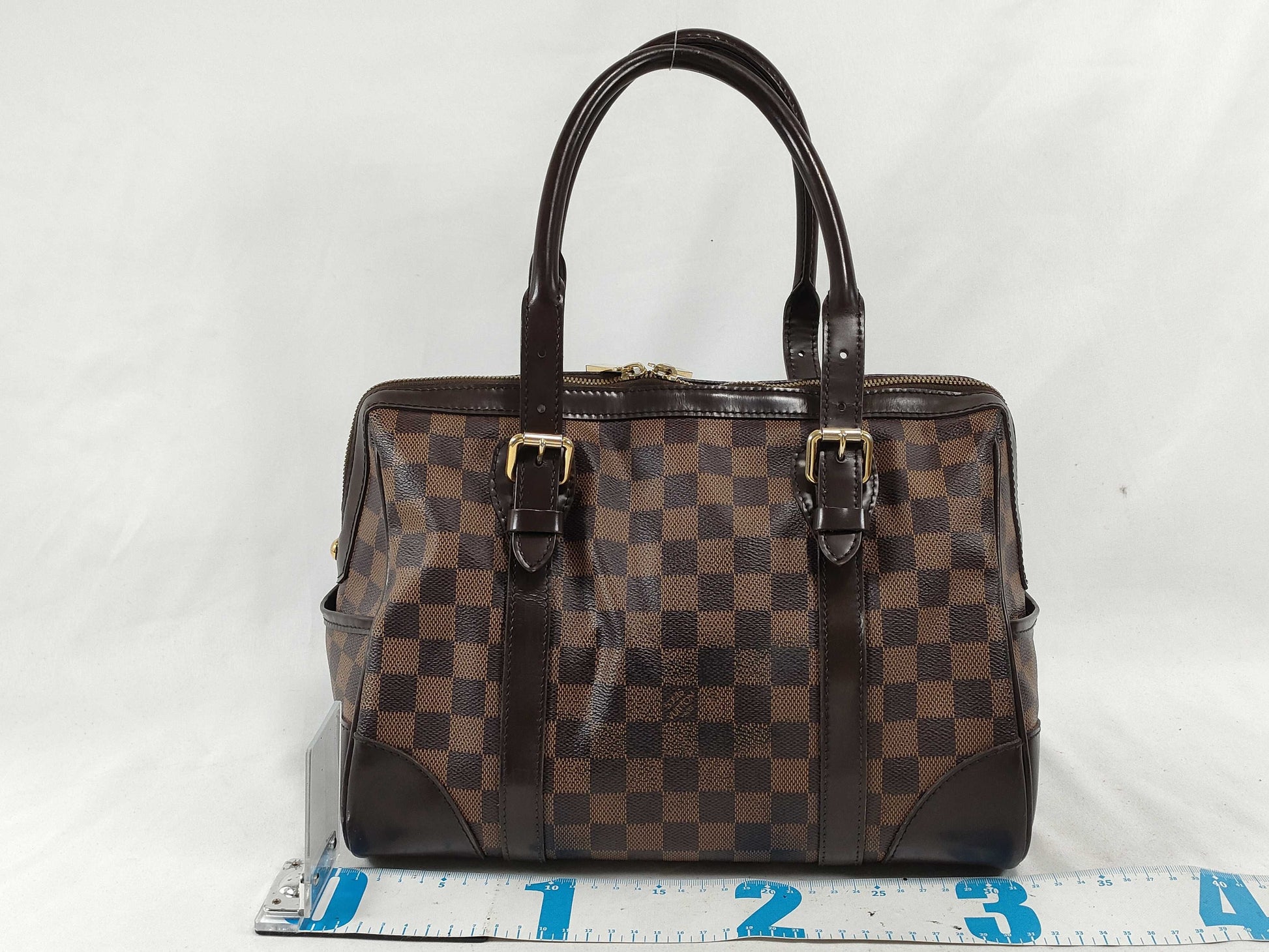 LOUIS VUITTON Damier Berkeley N52000 Brown Boston Bag
